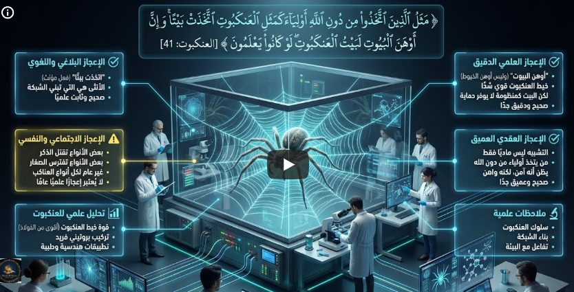 أربع معجزات علمية في آية واحدة (العنكبوت) رسالة إلى كل من يكذّب النبي محمد ﷺ(لو كانوا يعلمون) !؟